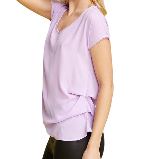 SIDE PIN TUCK DETAIL AT SIDE BLOUSE PASTELS