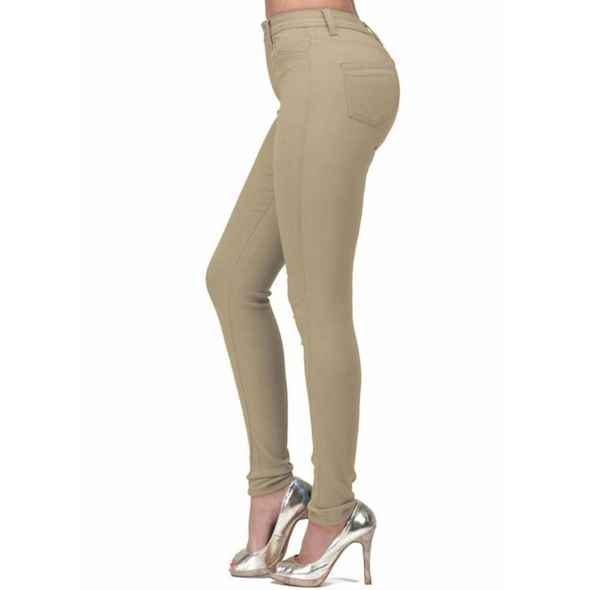 DENIM WOMEN STRETCHY COLOR JEANS HIGH WAISTED