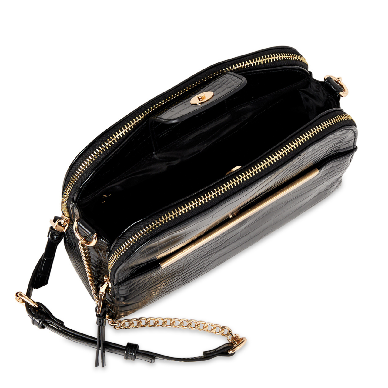 FAUX LEATHER CROSSBODY