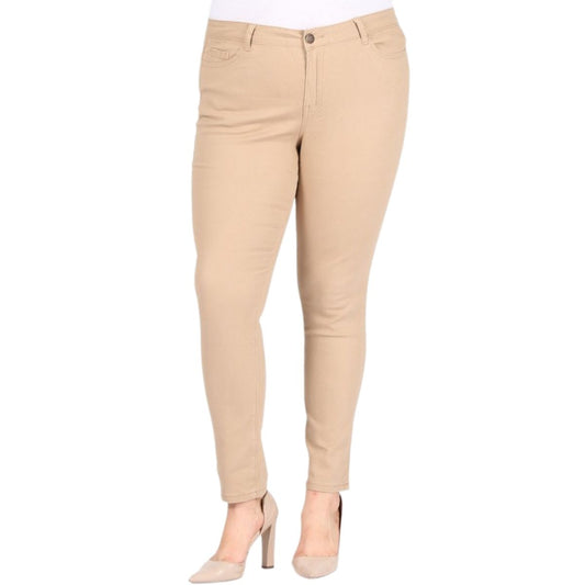 HIGH WAIST SOLID STRETCH JEANS