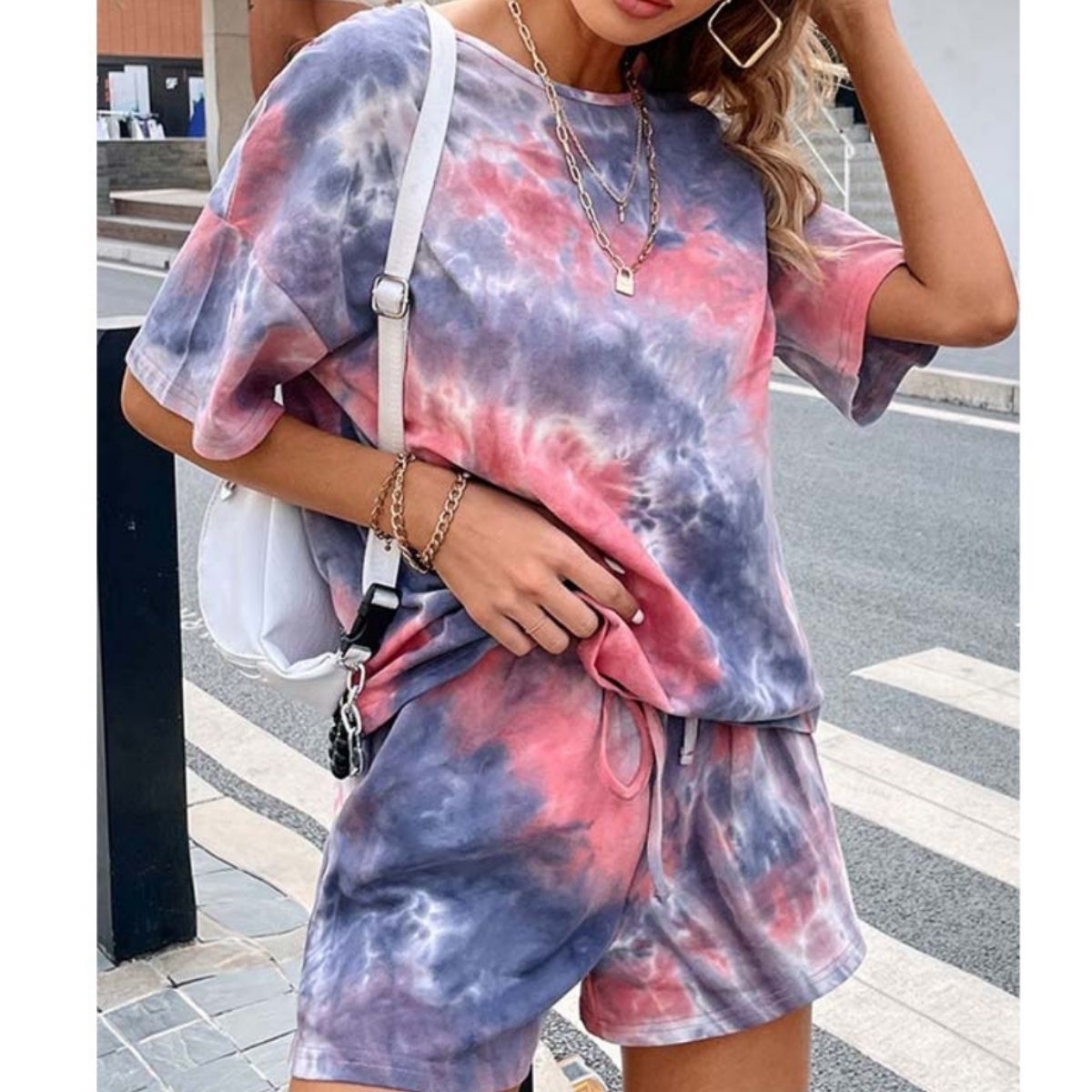 TRENDY TIE DYE PRINT TWO PIECE SET