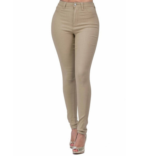 DENIM WOMEN STRETCHY COLOR JEANS HIGH WAISTED