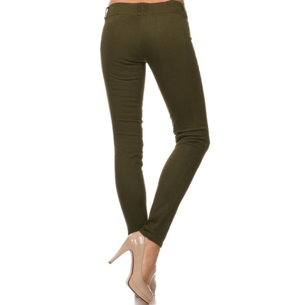 SOLID LOW RISE SKINNY JEANS