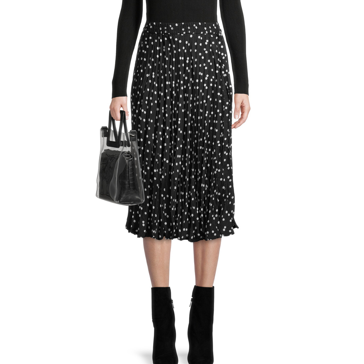 WOMANS MIDI CRINKLE SKIRT