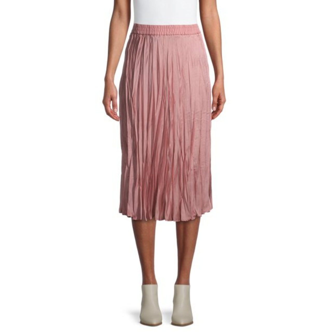 WOMANS MIDI CRINKLE SKIRT